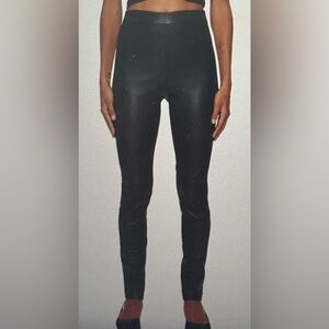 NWT! DSTLD Black Leather Leggings: Sz S